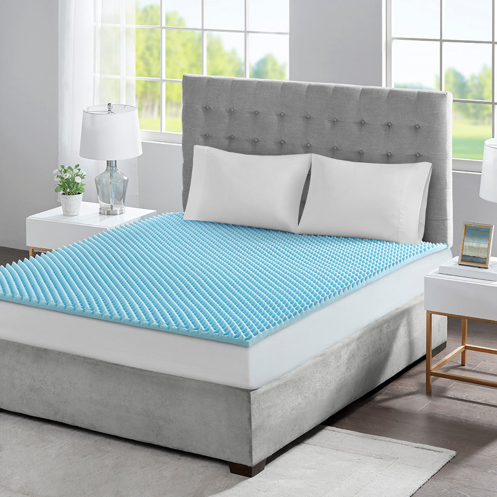 All Season Reversible Hypoallergenic 1.5" Cooling Mattress Topper