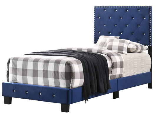 Suffolk G1405-TB-UP Twin Bed , NAVY BLUE