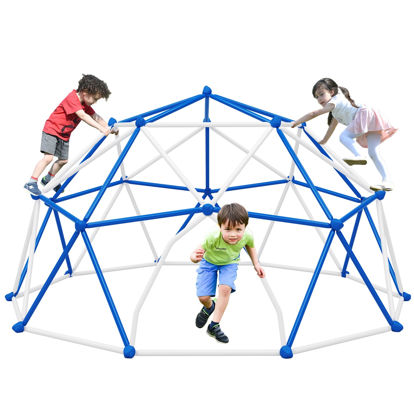 Geometric Dome Climber Play Center - 11ft, Rust & UV Resistant Steel, 900 LBS Capacity