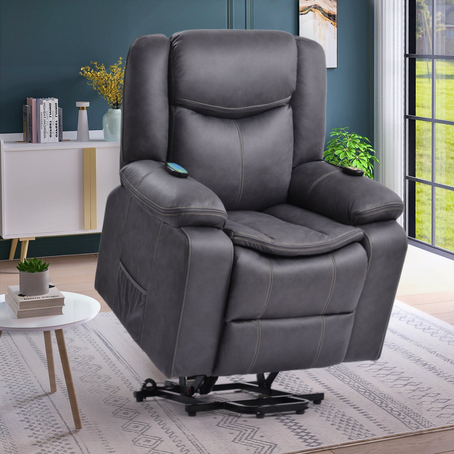 Electric Power Lift Recliner Chair with Adjustable Massage and Heating System