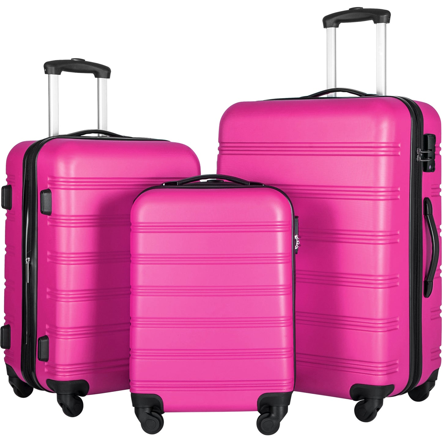 3 Piece Luggage Set Hardside Spinner Suitcase with TSA Lock 20" 24' 28" Available