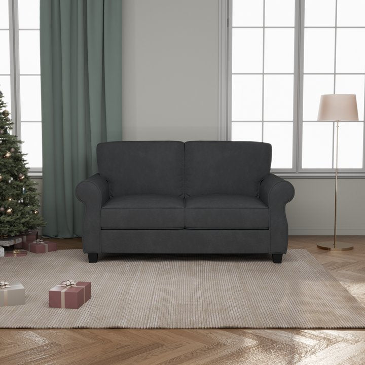 ZINUS Josh Loveseat Sofa, Easy, Tool-Free Assembly,Dark gray