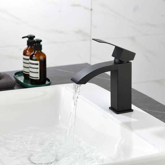 Elegant Matte Black Bathroom Faucet