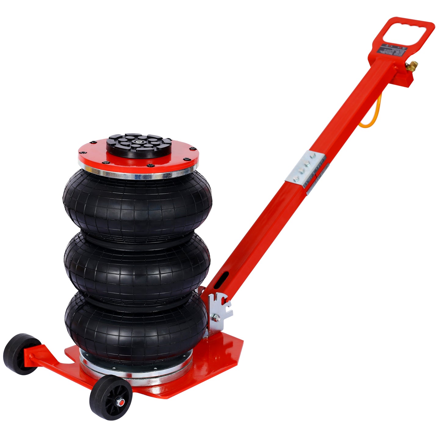 3T Triple Bag Air Jack ,Pneumatic Jack 3 bag ,lifting 16in capacity  6600lbs,easy-collapsing Terrain,Red color