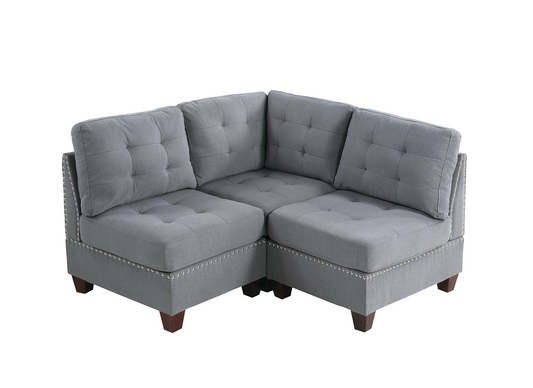 Gray Modular Living Room Set - 3 Pieces