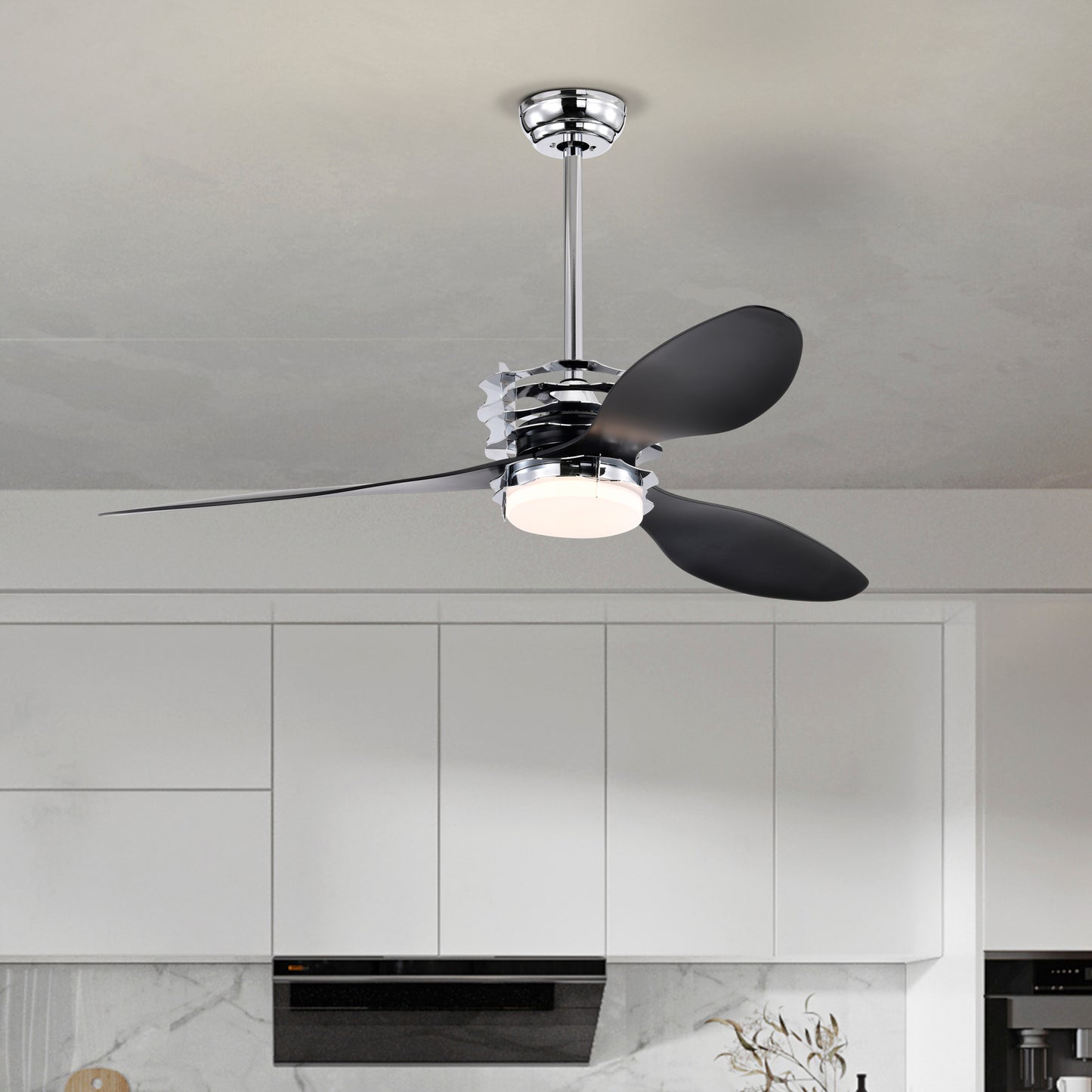 52-Inch Ceiling Fan with LED Lights and Remote Control, Modern Design