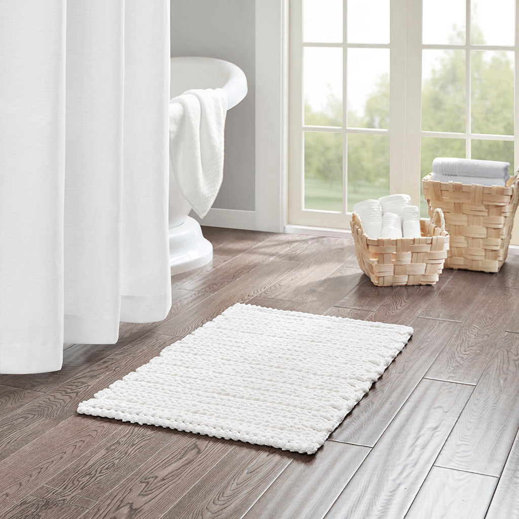 Soft and Plush 100% Cotton Woven Bathroom Rug