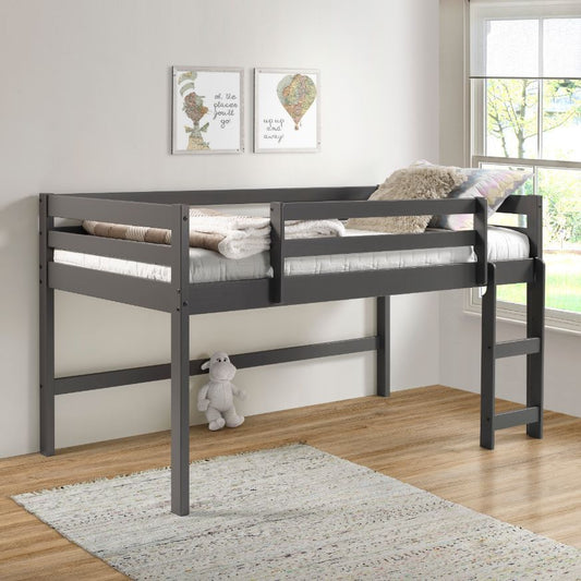 Lara Twin Loft Bed, Gray Finish 38255