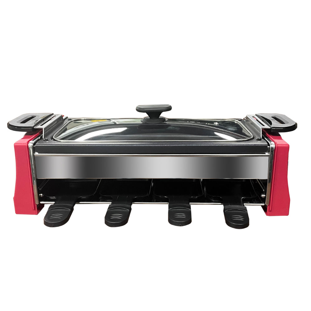 Raclette Grill 8-person Cooking Set with Adjustable Temperature and 1300W Power