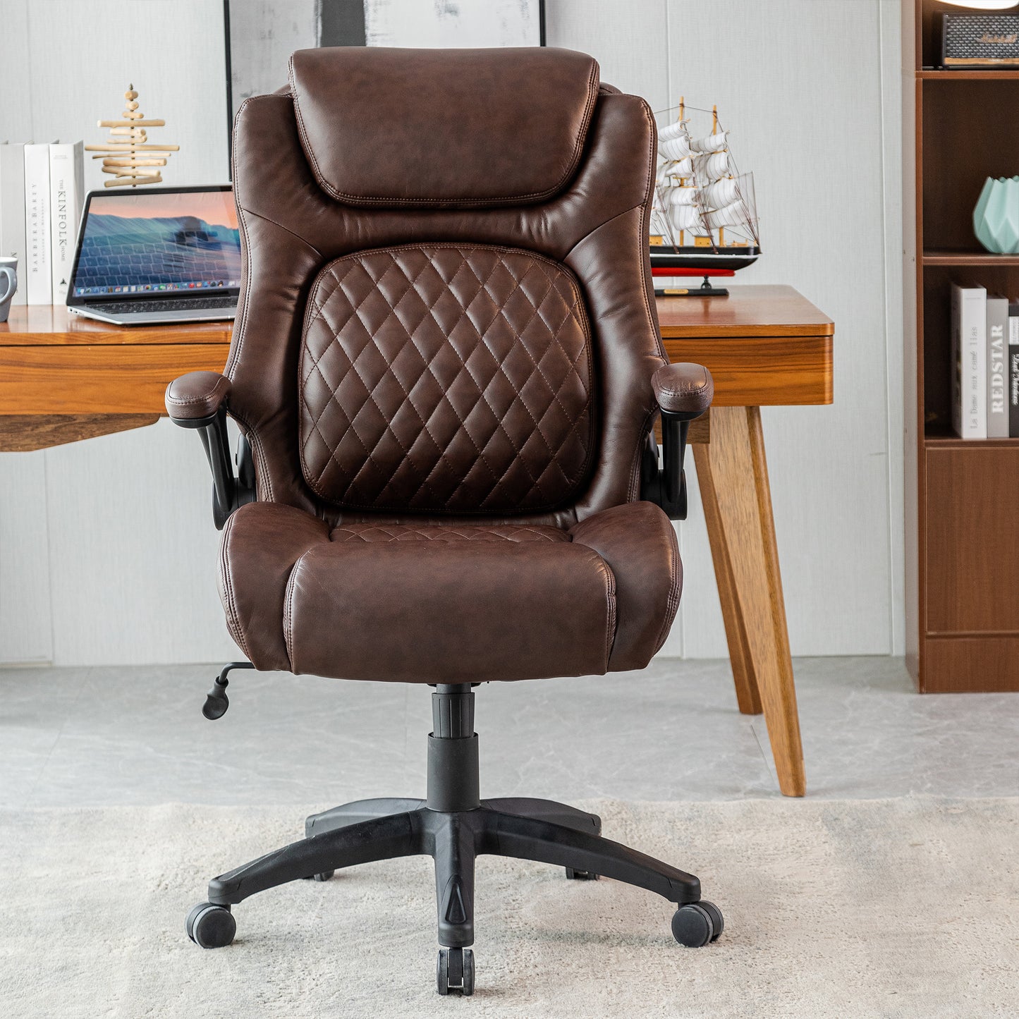 Big & Tall 400lb Ergonomic Leather Office Chair Executive Desk Chair