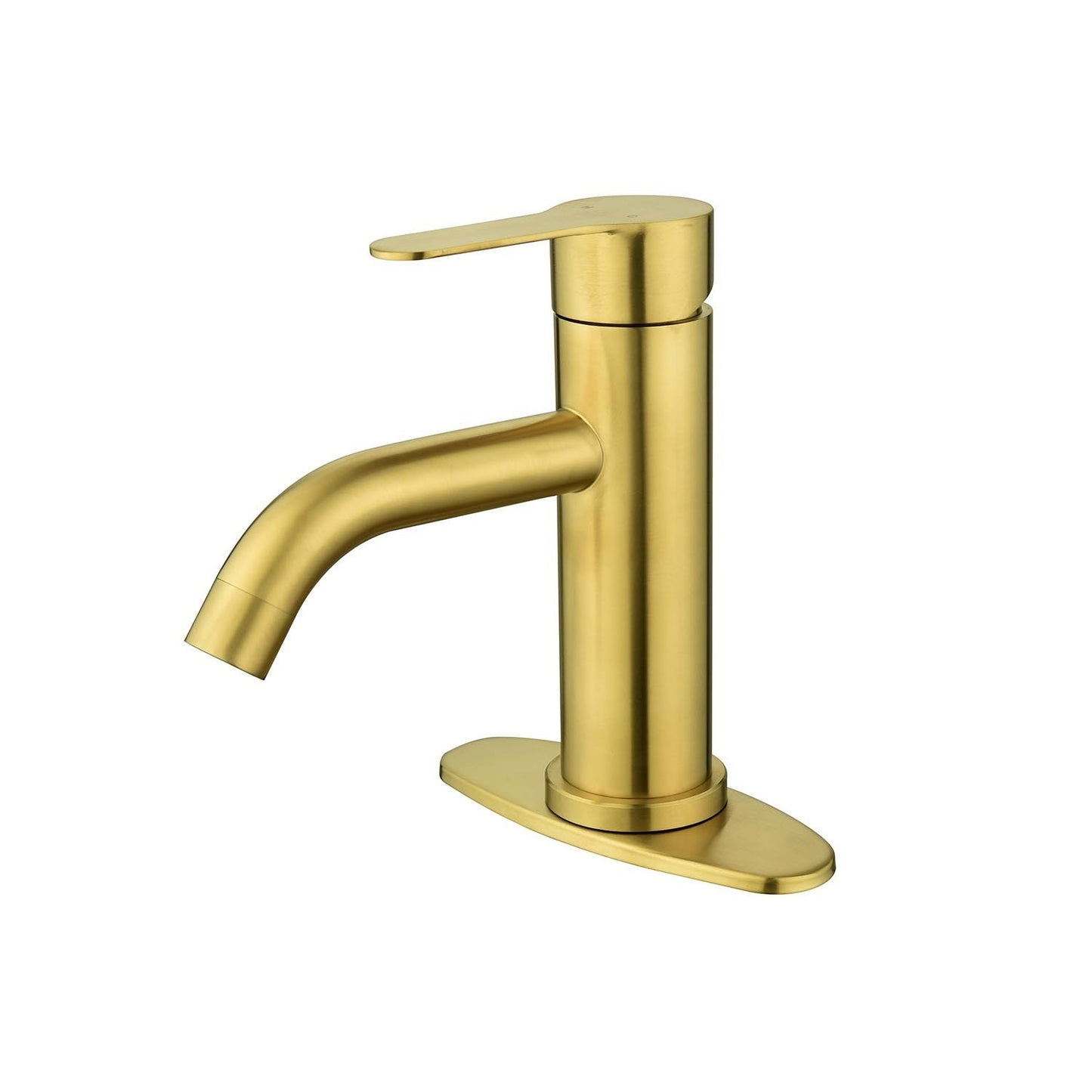 Sleek Stainless Steel Single-Handle Bathroom Faucet