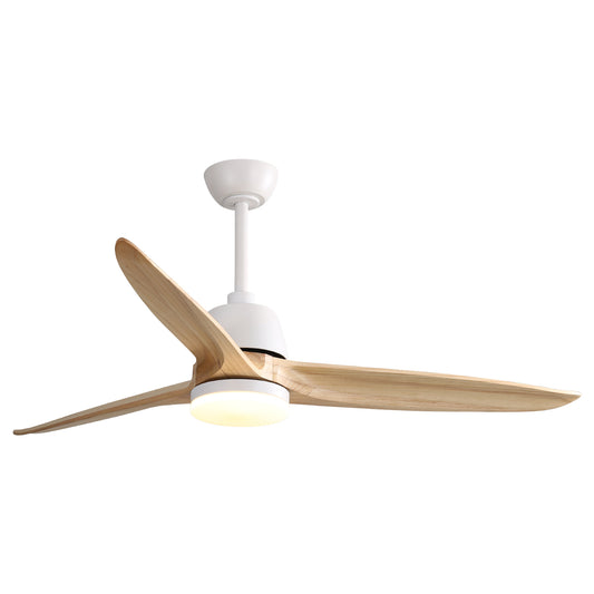 56 Modern White Matte Ceiling Fan with 6-Speed Remote Control