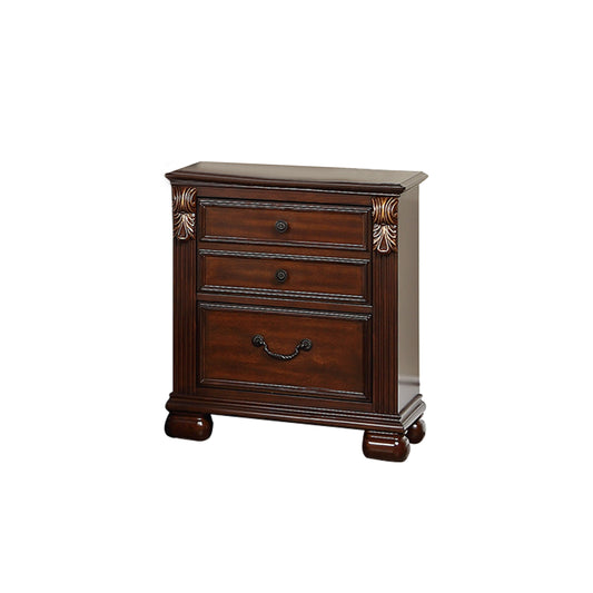 Barstow 2-Drawer Wood Nightstand in Cherry Finish