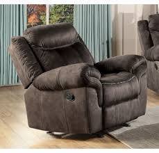 Zubaida Glider Recliner in 2-Tone Chocolate Velvet