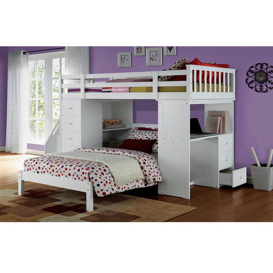 Freya Loft Bed & Ladder in White 37145