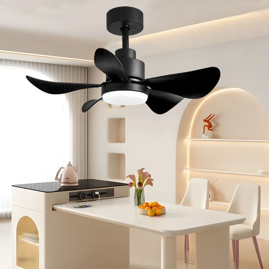 28-Inch Ceiling Fan with Reversible Blades, Remote/APP Control, and Dimmable LED Lights