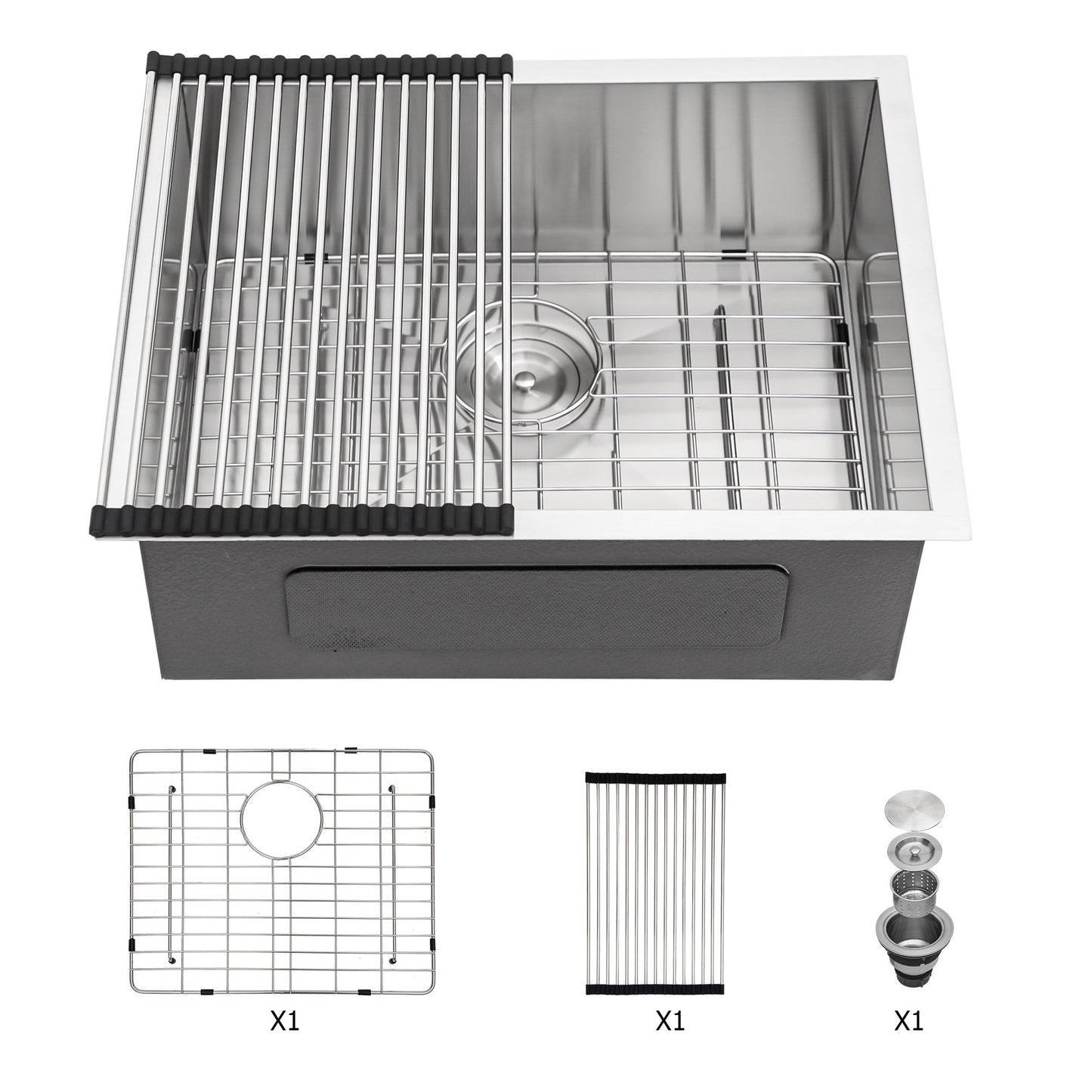 21 Undermount Stainless Steel Kitchen Sink with Extra Deep Single Bowl