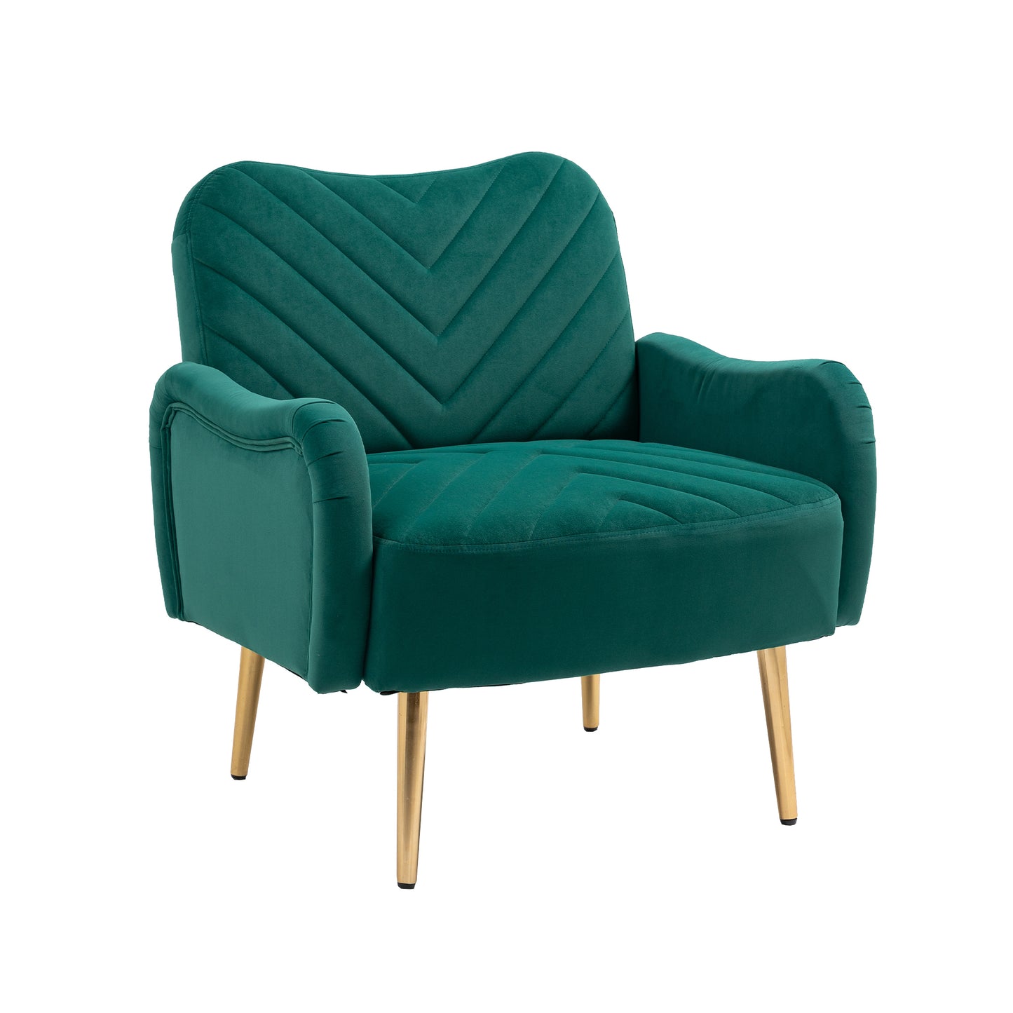 Velvet Chair , Accent  chair/ Living room lesiure chair with metal feet