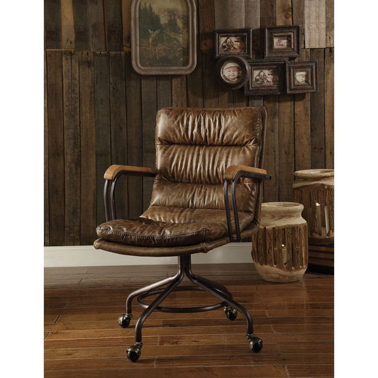 Harith Office Chair in Vintage Whiskey Top Grain Leather 92416