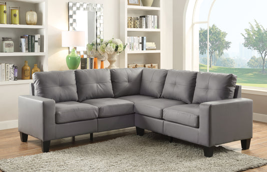 Newbury Gray Fabric Sectional Sofa