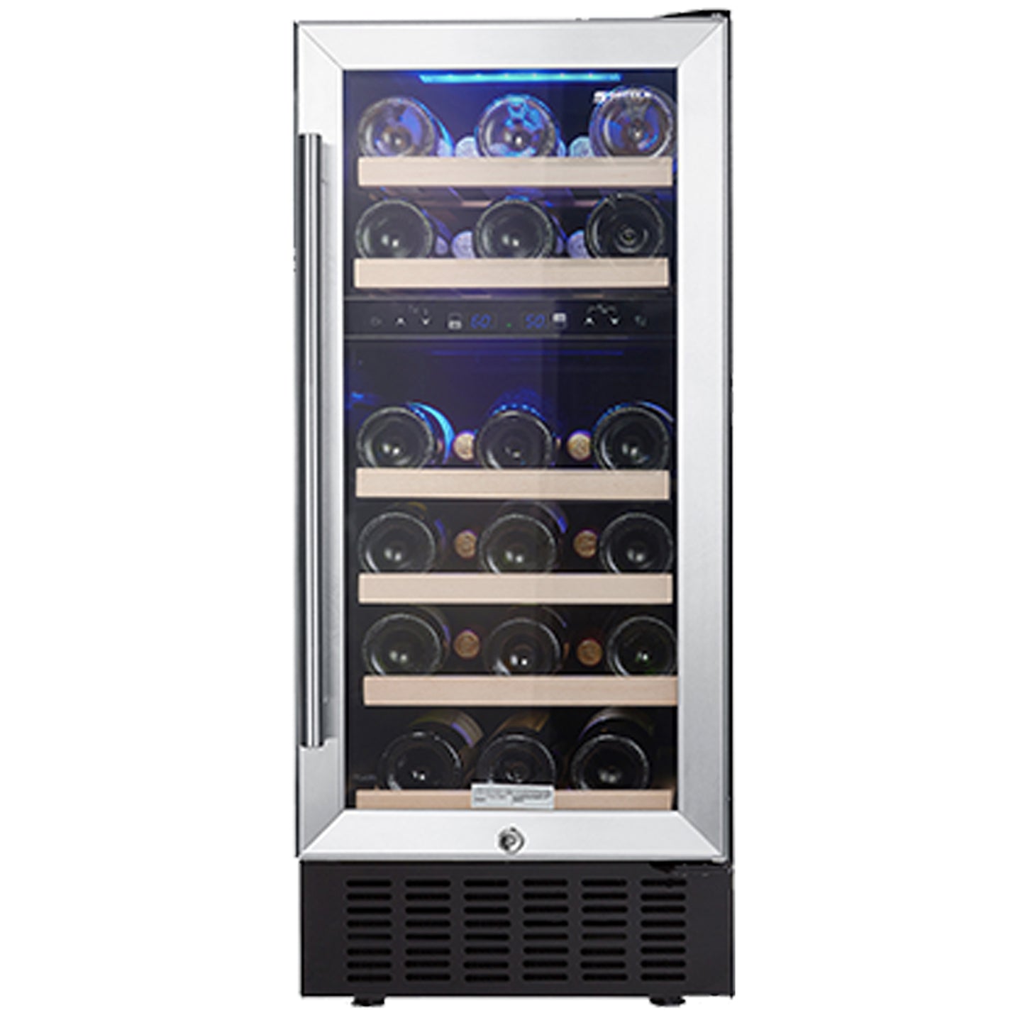 SOTOLA 15-Inch Dual Zone Wine Cooler Refrigerator with 28 Bottle Capacity
