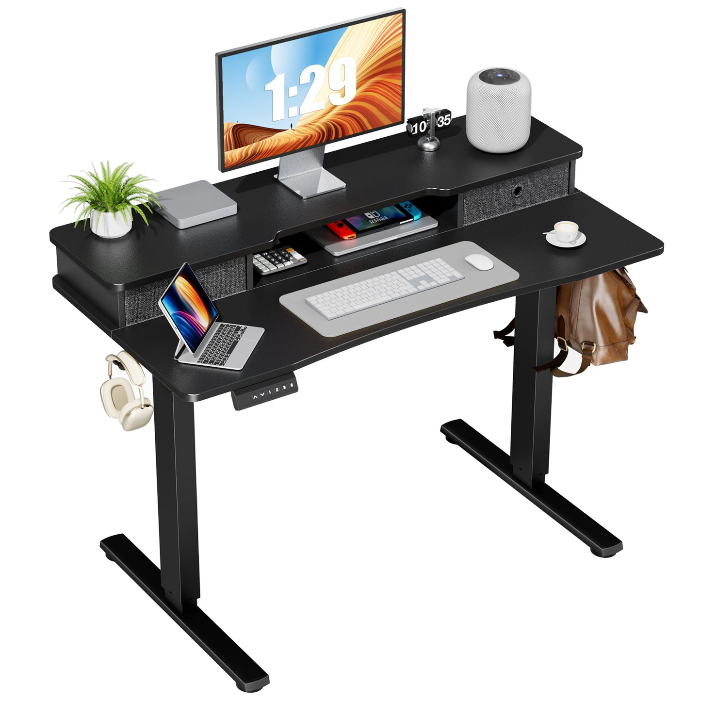 Electric Standing Desk with Adjustable Height and Storage Drawers for Optimal Health