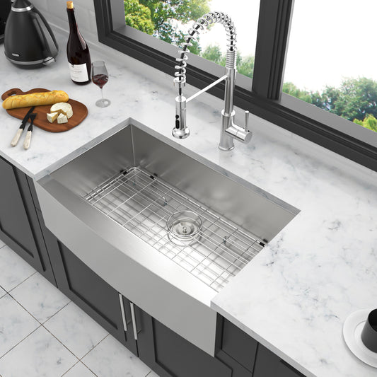 30-Inch Stainless Steel 18 Gauge Farmhouse Apron Front Kitchen Sink