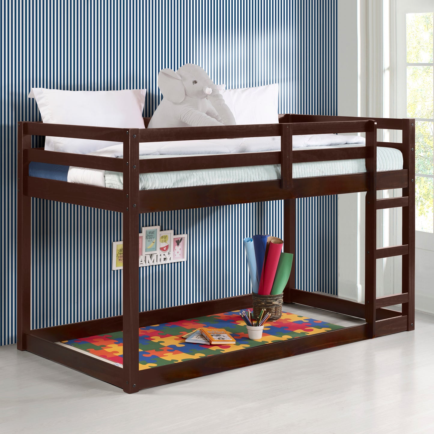 Gaston Loft Bed, Espresso 38185