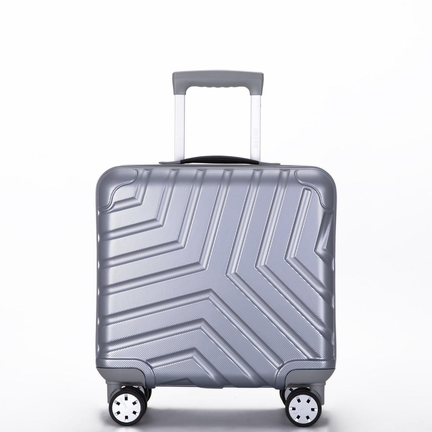 Pure PC 16" Hard Case Luggage Computer Case With Universal Silent Aircraft Wheels Silver