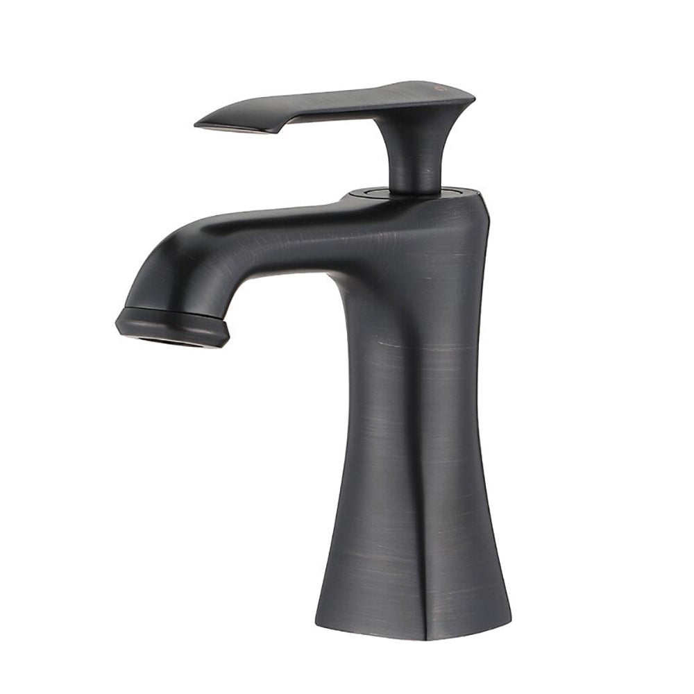 Contemporary Stainless Steel Bathroom Sink Faucet with Single Handle