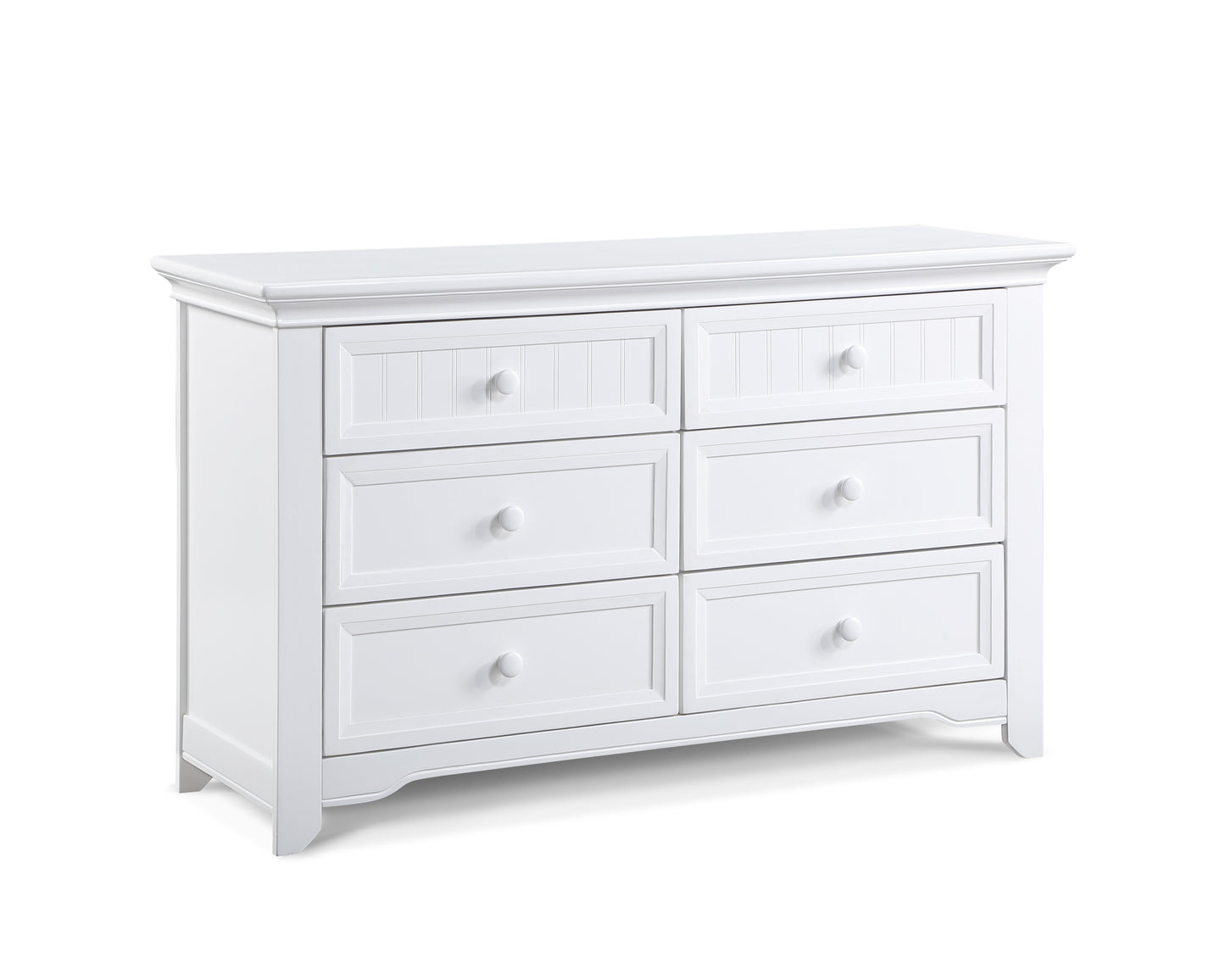 Winchester 6 Drawer Double Dresser White