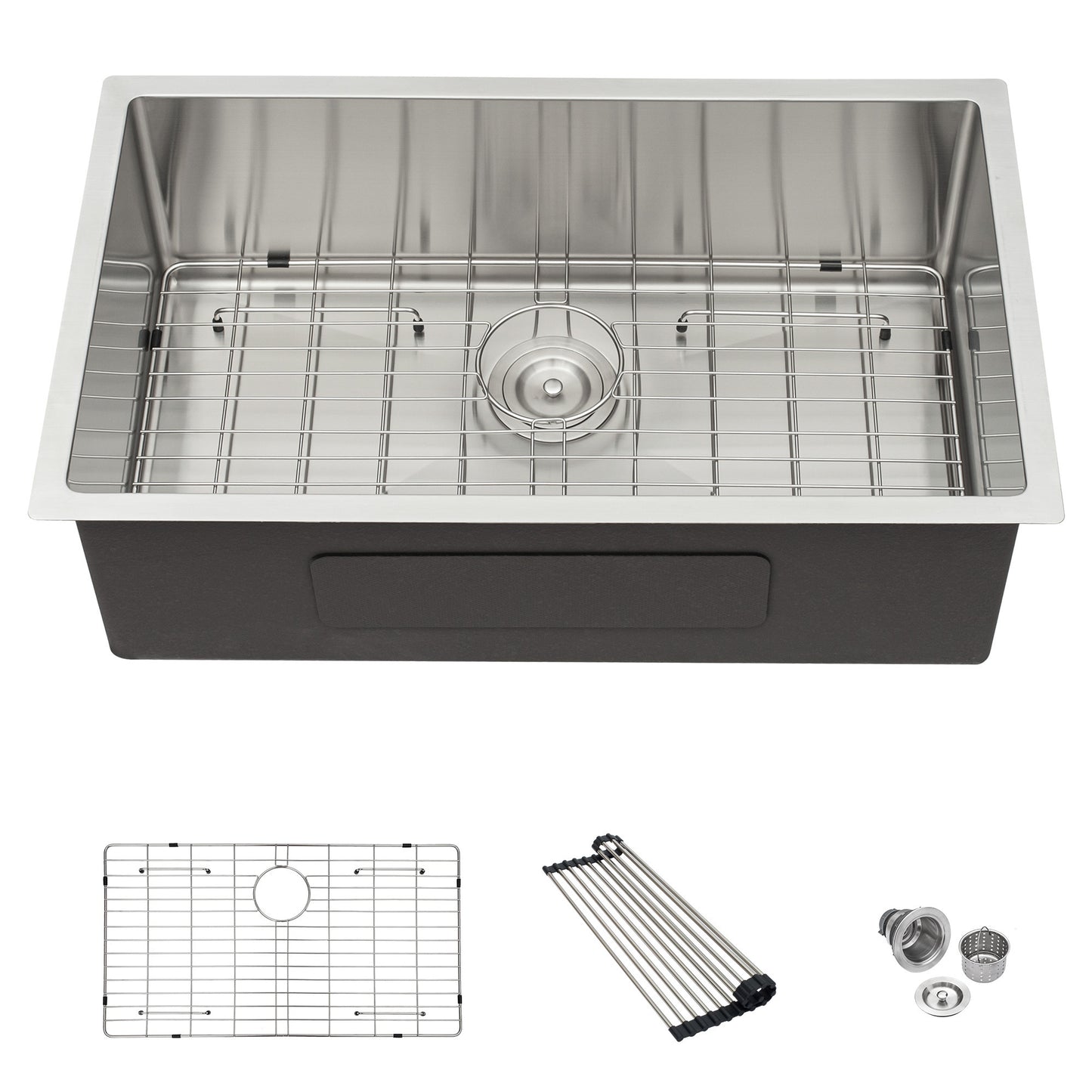 32-Inch Stainless Steel Undermount Kitchen Sink with Accessories