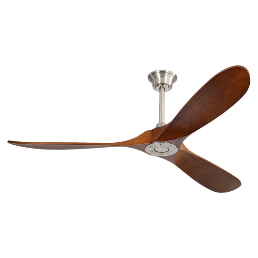 Elegant 60 Inch Indoor Ceiling Fan With 6 Speed Remote Control And Solid Wood Blades For Living Room