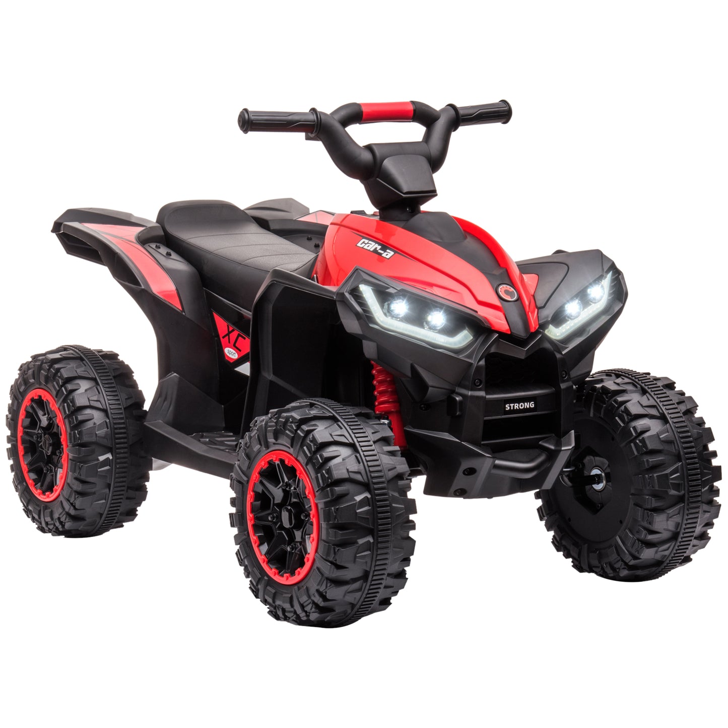 Kids 12V Red ATV Quad Car with Music and Forward & Backward Function