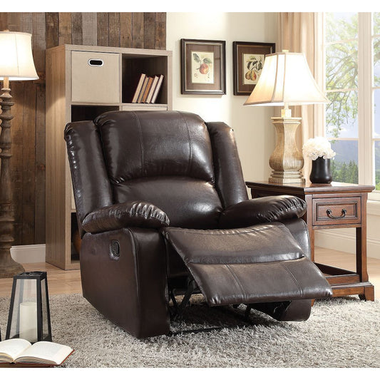 Ultimate Comfort Espresso PU Recliner with Motion Feature