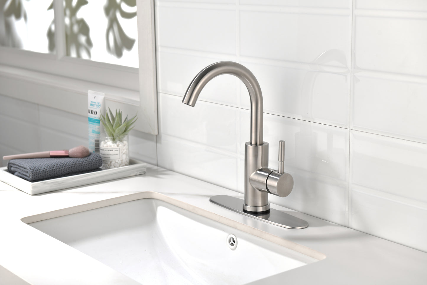 Touch Single Handle Bathroom Vanity Sink Faucet