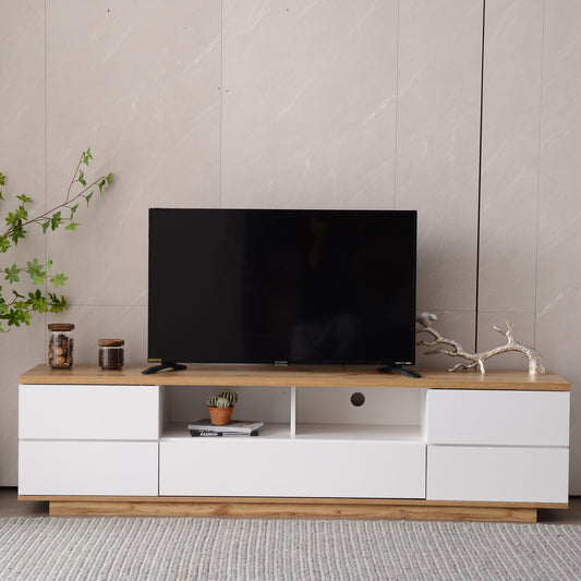 80-Inch Modern TV Stand with Multi-Purpose Storage