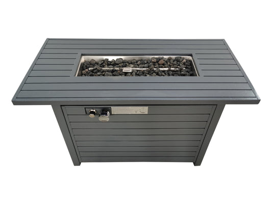 Modern Steel Outdoor Fire Pit Table with Lid