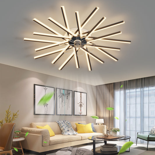 Dimmable LED Ceiling Fan with Reversible Inverter Silent DC Motor