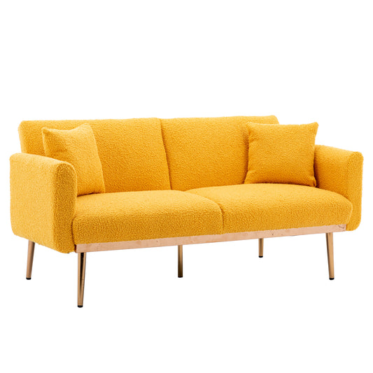 Velvet  Sofa , Accent sofa .loveseat sofa with metal  feet