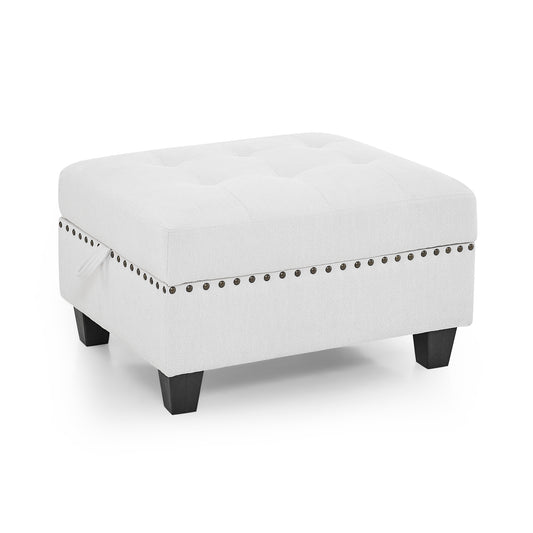 Ottoman for Modular Sectional,Ivory(25.5"x31.5"x19")