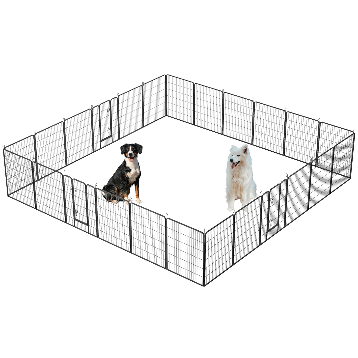 Dog Playpen Foldable 24 Panels Dog Pen 40" Height Pet Enclosure Dog Fence Outdoor with Lockable Door for Large/Medium/Small Dogs,Puppy Playpen,RV,Camping Pet Fence