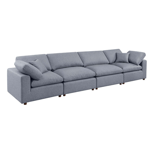 Grey Modular Sectional Sofa Set with Self-Customization Design