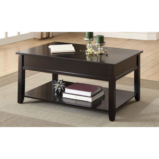 Black Malachi Coffee Table with Lift Top - Modern Furniture 82950