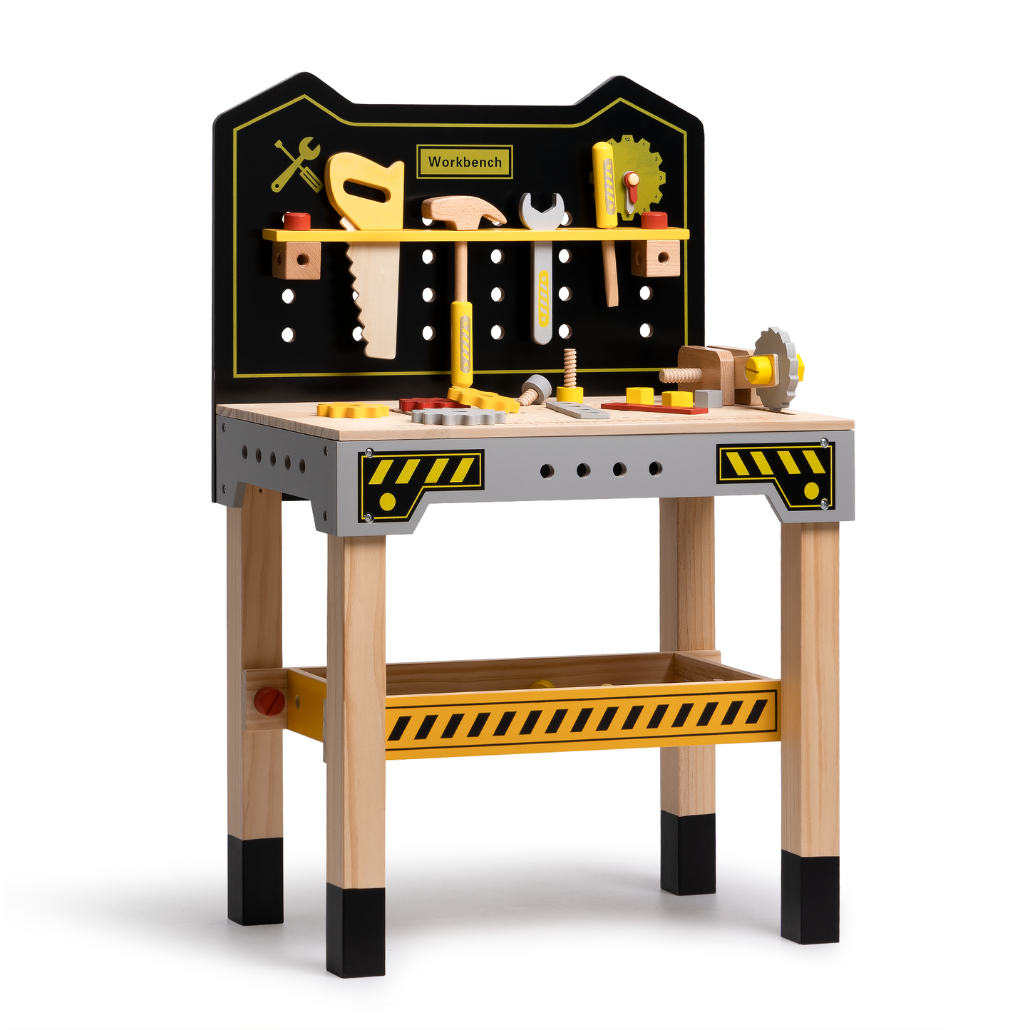 Children's Classic Wooden Workbench Playset - Perfect Gift for Christmas, Parties, and Birthdays