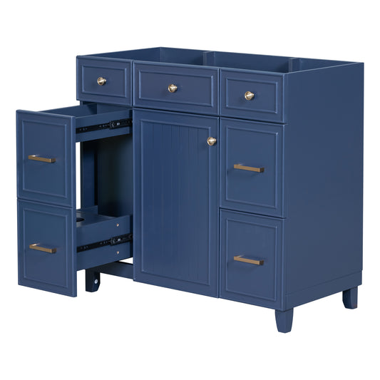 [Cabinet Only] 36" Bathroom Vanity-Blue