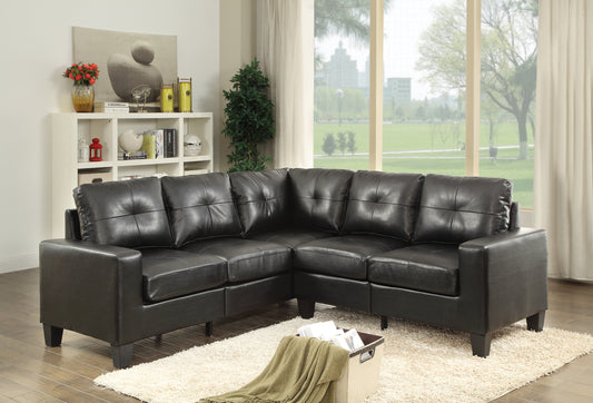 Newbury G463B-SC Black Sectional Sofa