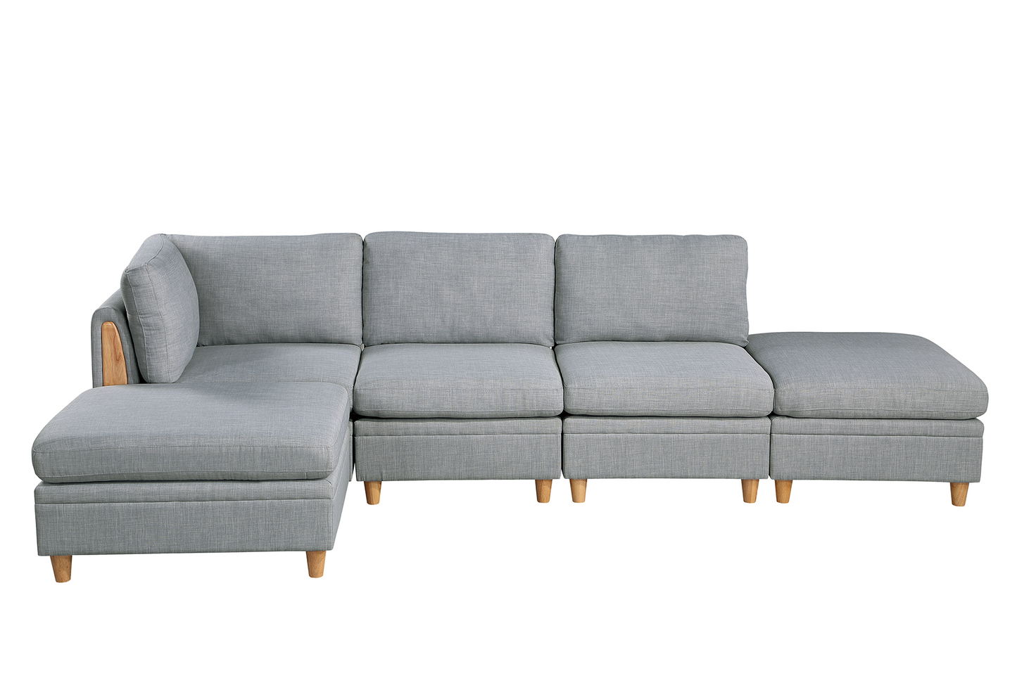 MODULA SET - 5 Piece Sectional in Light Gray