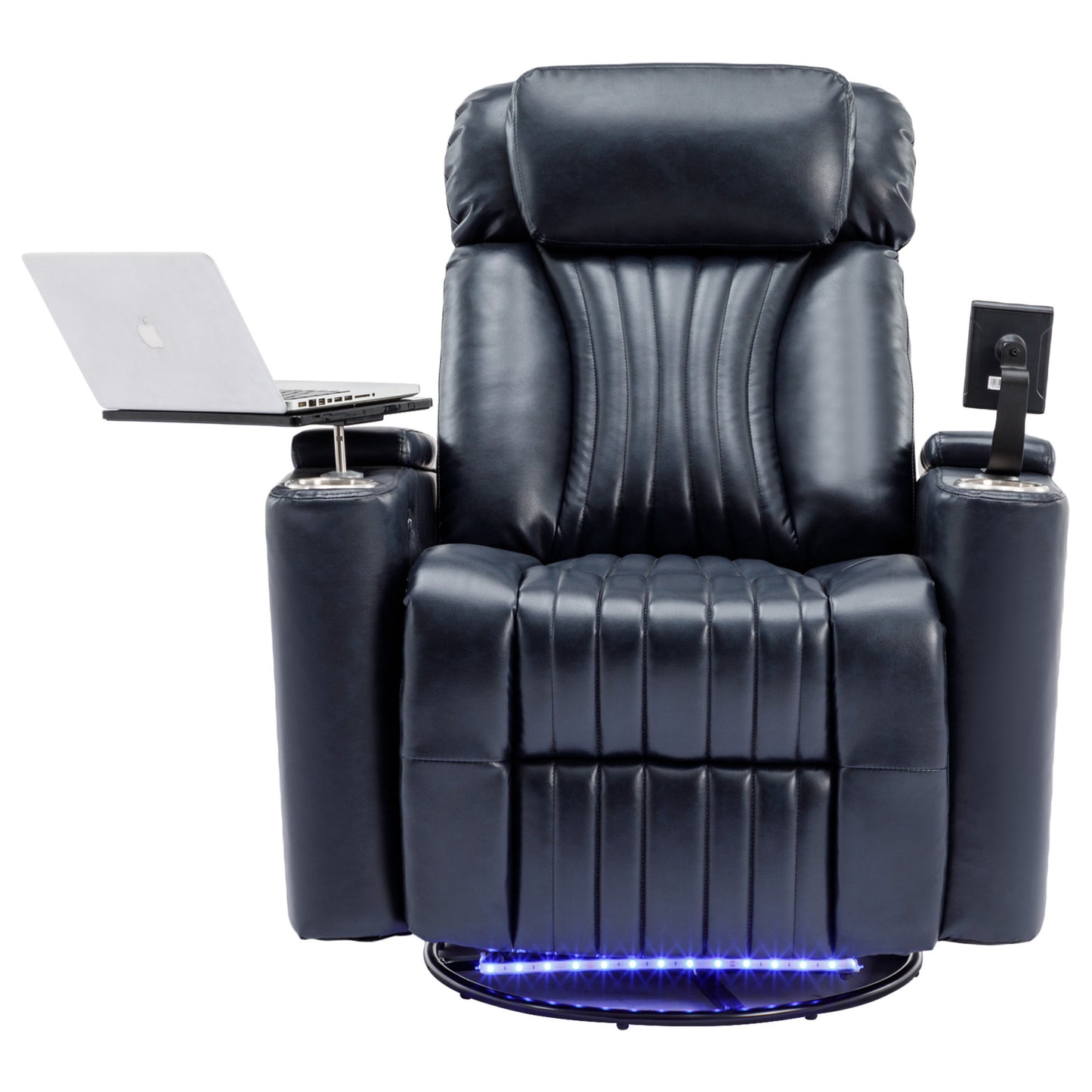 Ultimate Comfort 270° Power Swivel Recliner with Home Theater Features, Blue
Ultimate Comfort 270° Power Swivel Recliner with Home Theater Features, Blue