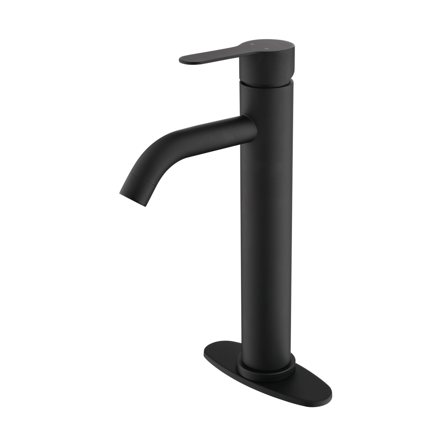 Modern Matte Black Waterfall Spout Bathroom Faucet